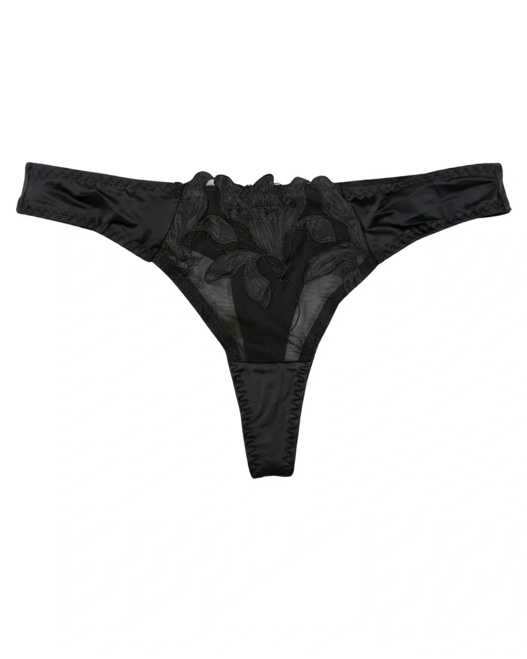 Padded Bra Set - Sapphire Bloom - Black