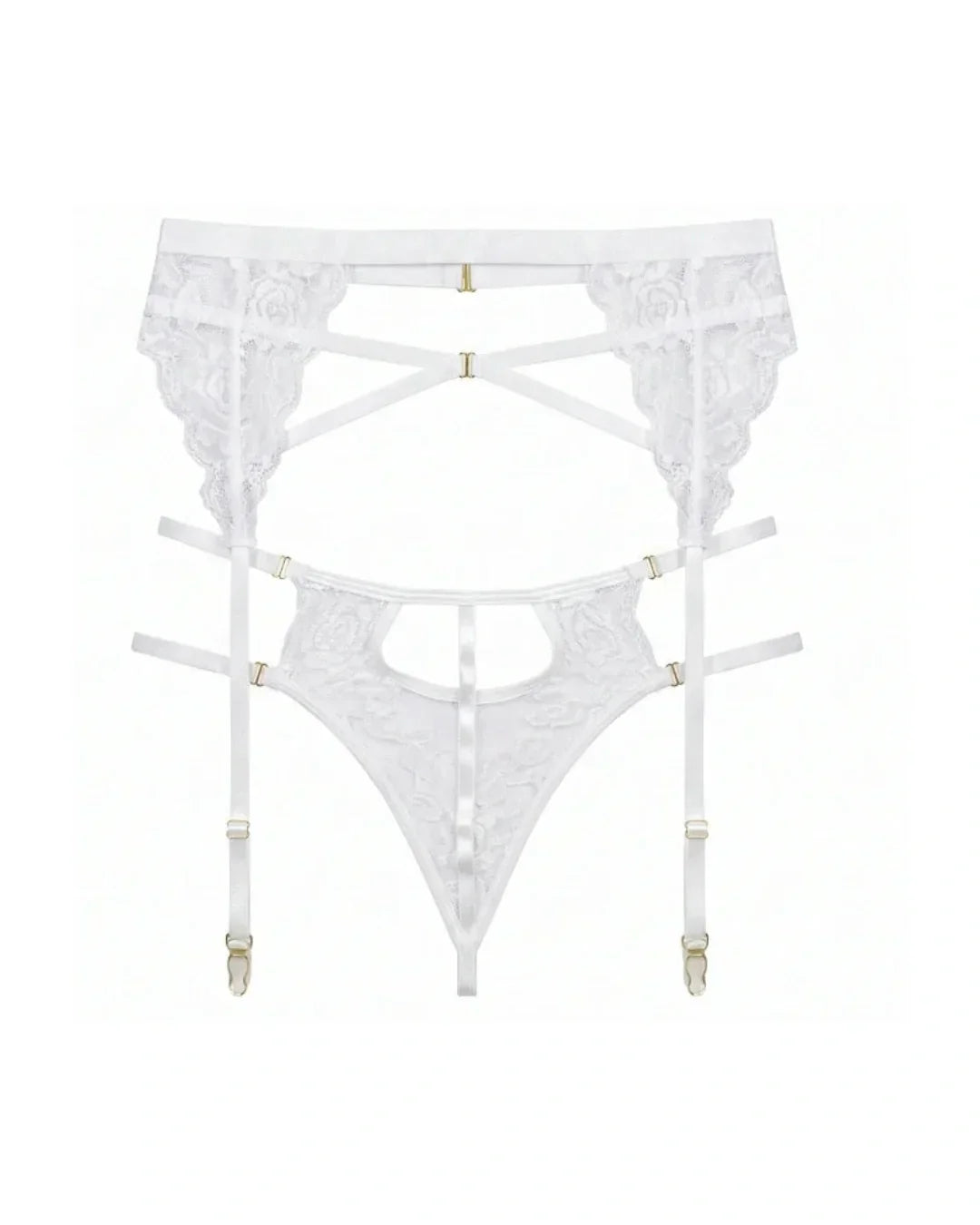 Garter Set - Xyra - White