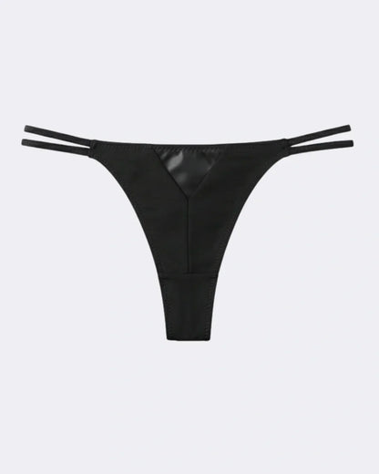Padded Bra Set - Leather Fit - Black