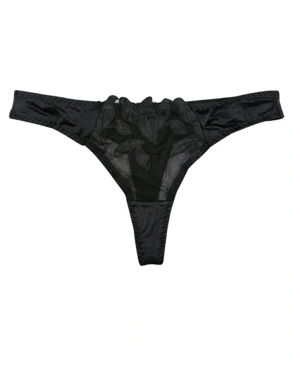Padded Bra Set - Sapphire Bloom - Black