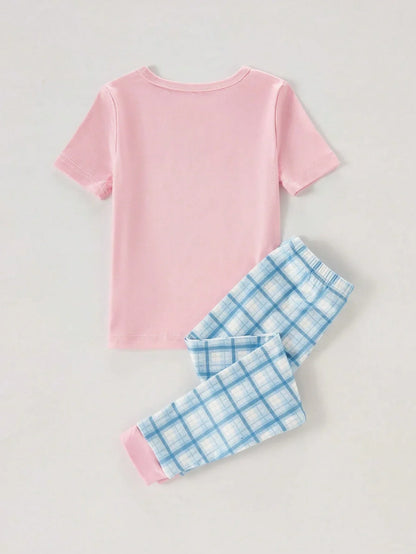 Moon & Cloud Printed Half Sleeve Kids Suit