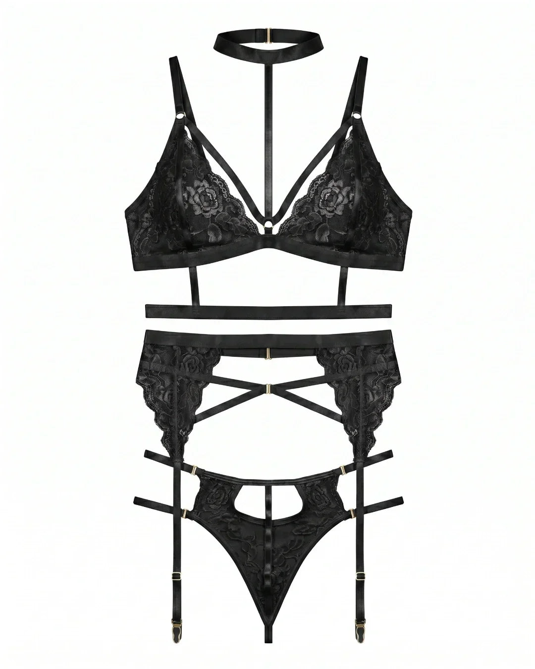 Garter Set - Xyra - Black