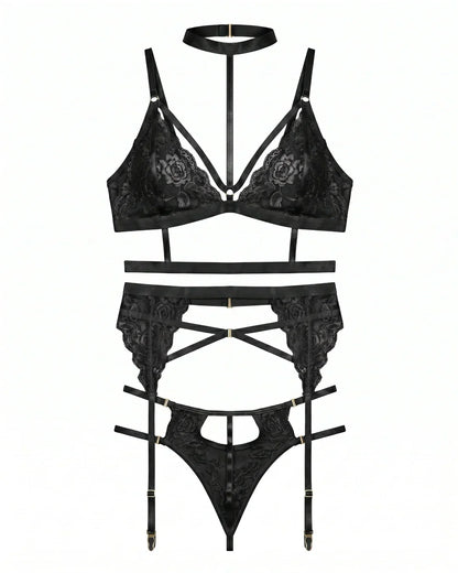 Garter Set - Xyra - Black