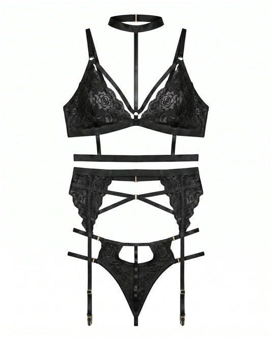 Garter Set - Xyra - Black