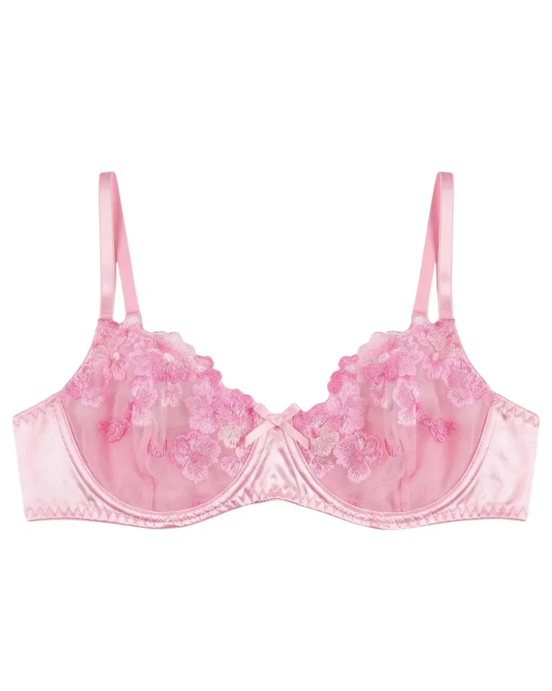 Non Padded Bra Set - Petal Charm - Pink
