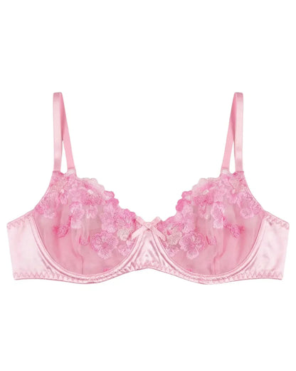 Non Padded Bra Set - Petal Charm - Pink