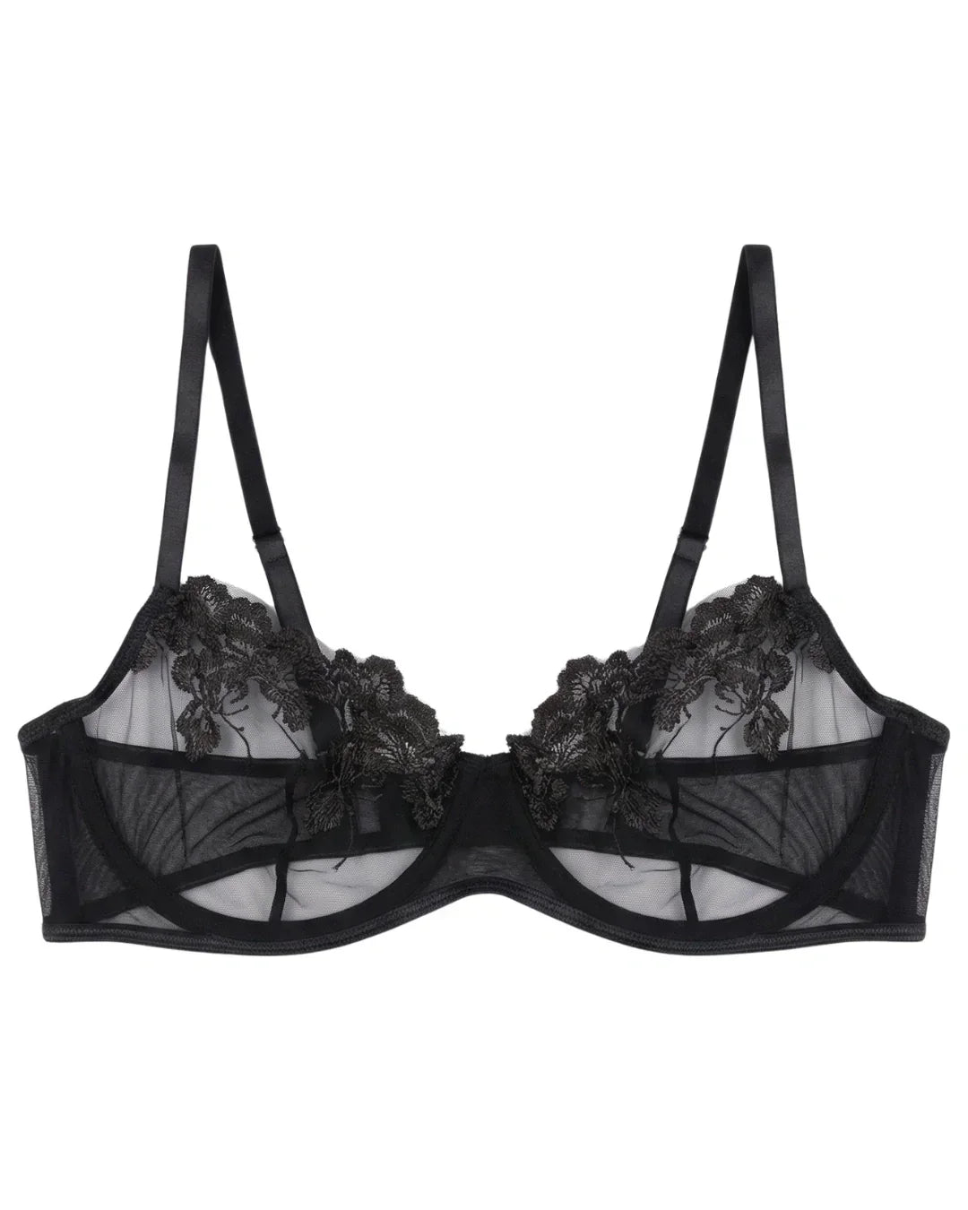 Non Padded Bra Set - Noir Whisper - Black