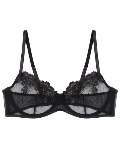 Non Padded Bra Set - Noir Whisper - Black
