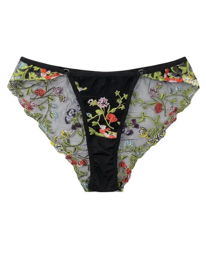 Non Padded Bra Set - Fiora - Black