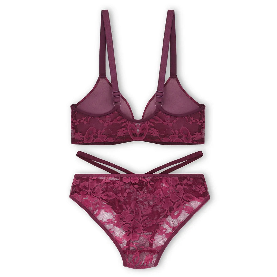 Max Front Open Padded Bra and Panty Set