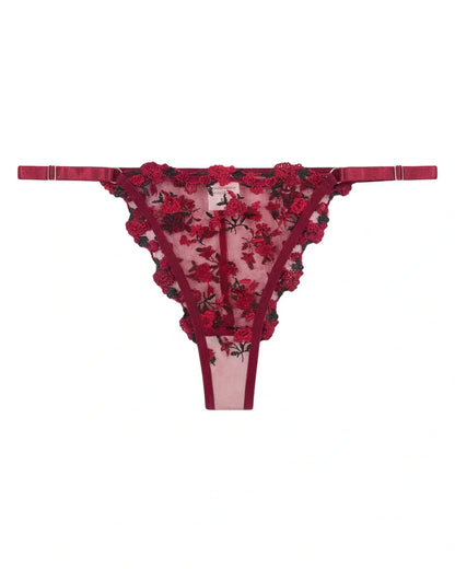 Non Padded Bra Set - Crimson Noir - Maroon