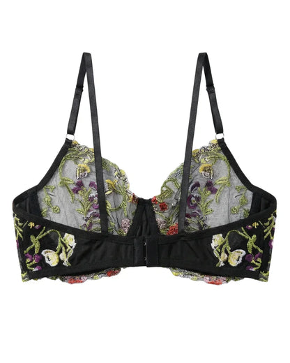 Non Padded Bra Set - Fiora - Black