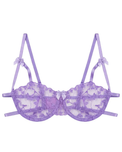 Non Padded Bra Set - Arvessa - Purple