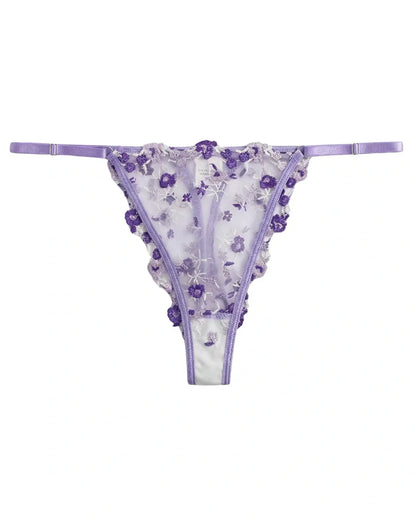 Non Padded Bra Set - Flora Zest - Purple