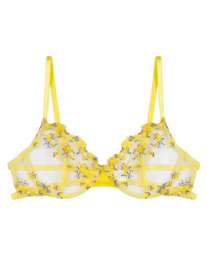 Non Padded Bra Set - Flora Zest - Yellow