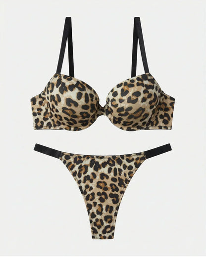 Padded Bra Set - Femora - Leopard