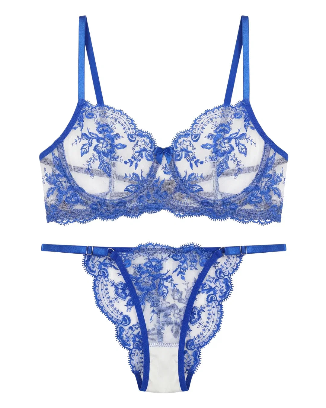 Non Padded Bra Set - Florisse - Blue