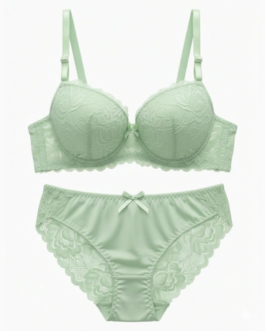 Padded Bra Set -  Embro - Green