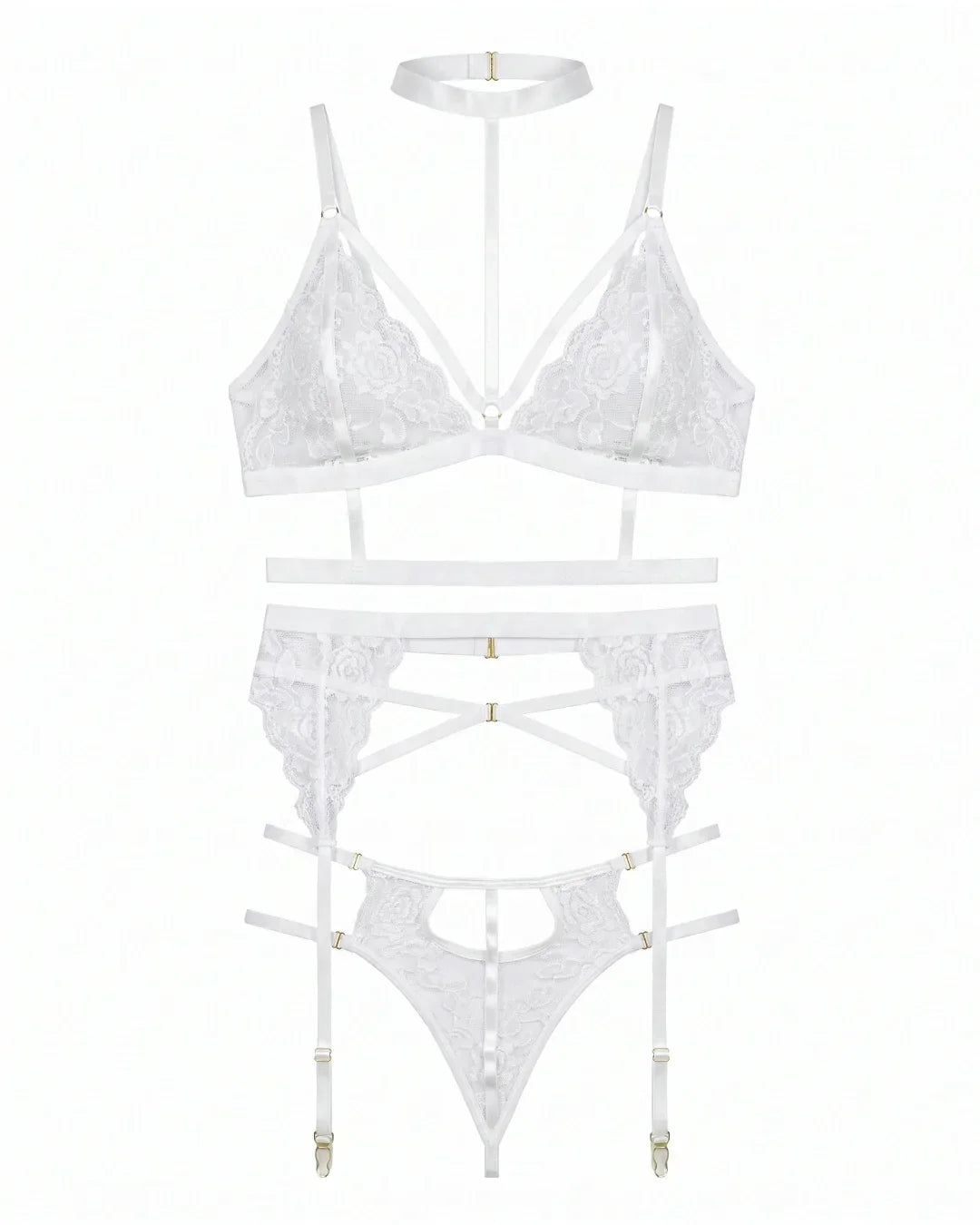 Garter Set - Xyra - White