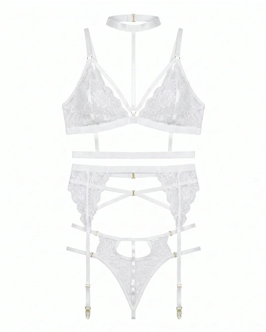 Garter Set - Xyra - White