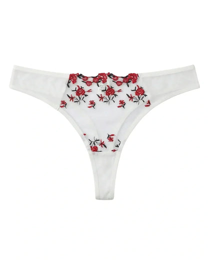 Non Padded Bra Set - Blush Veil - White