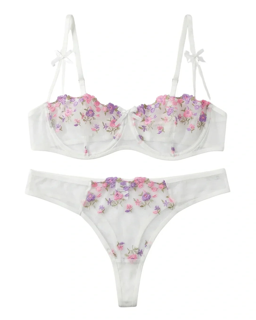 Non Padded Bra Set - Blush Veil - Pink