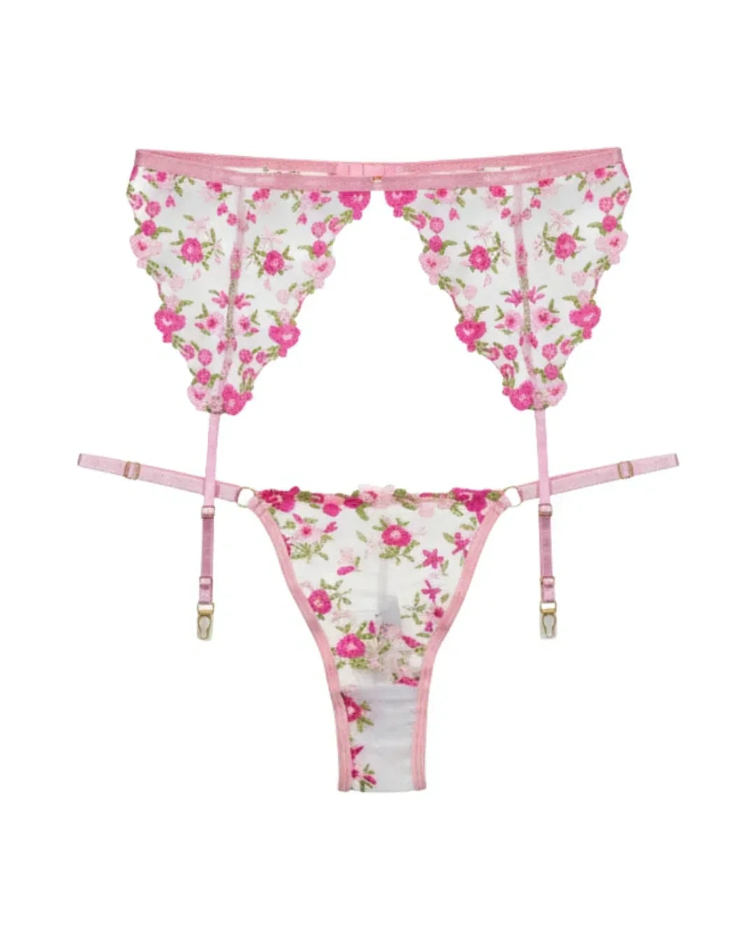Garter Set - Blossom Muse - Pink