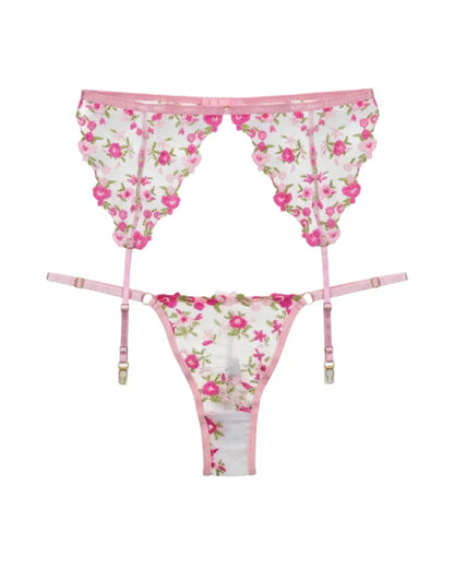 Garter Set - Blossom Muse - Pink