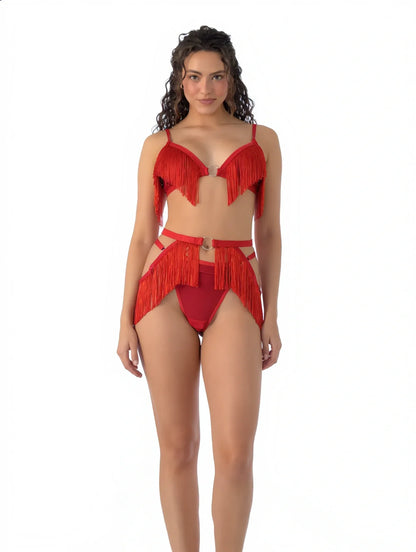 Garter Set - Sovira - Red