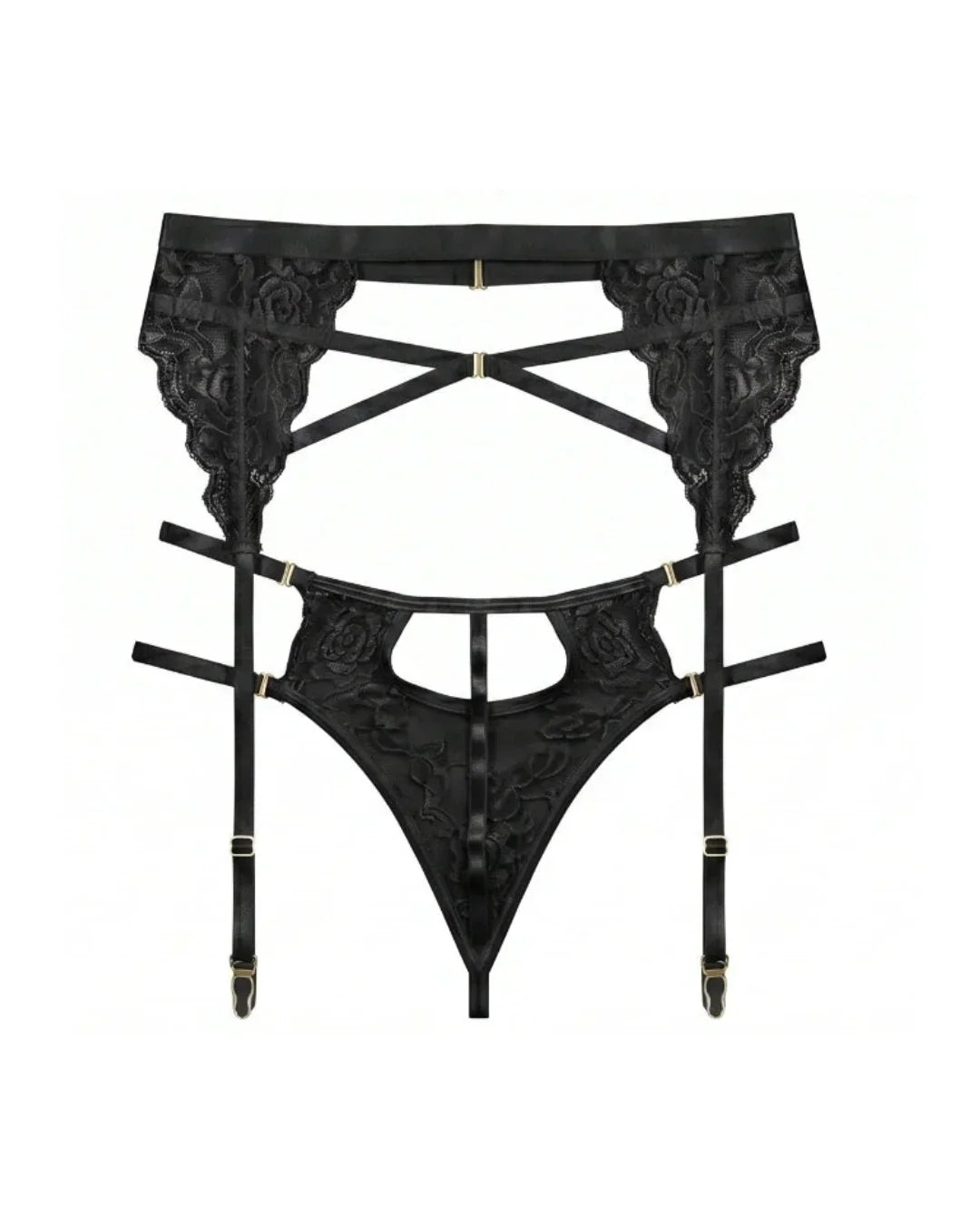 Garter Set - Xyra - Black