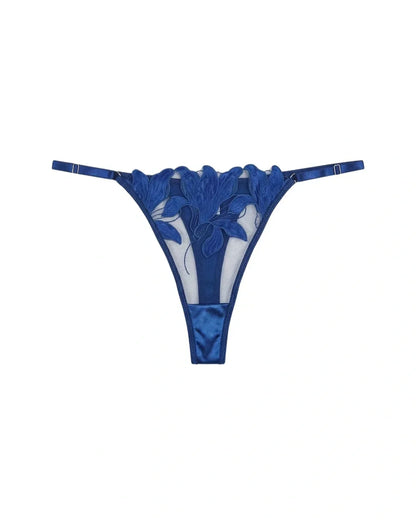 Non Padded Bra Set - Roselle Bloom - Blue