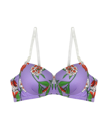 Padded Bra Set - Cheeky Lavender