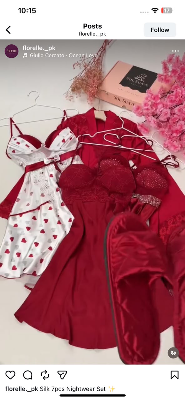 8 Pcs Luxury Imported Silk Nighty Bridal Set
