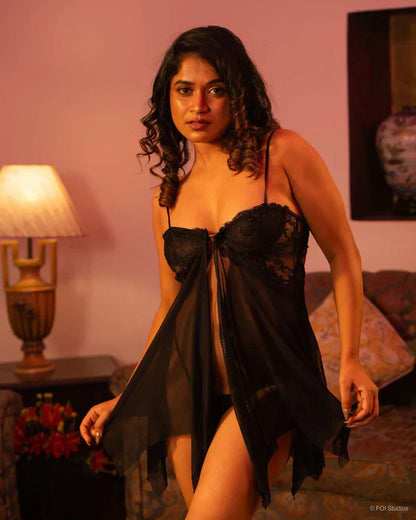 Blazing Romance Sheer Babydoll Lingerie