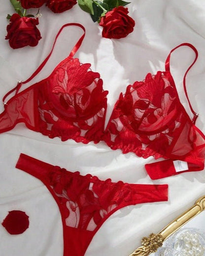 Date Night Weapon Built-In Bra Lingerie Set