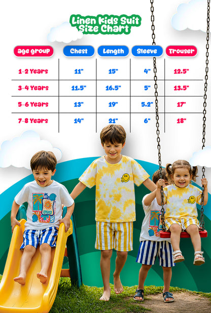 Music Play Kids Linen Half Sleeve Tee & Shorts Set