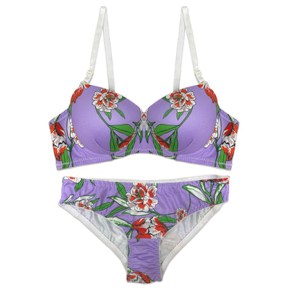 Padded Bra Set - Cheeky Lavender
